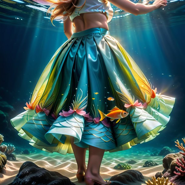 Image of a fish in a skirt in the water