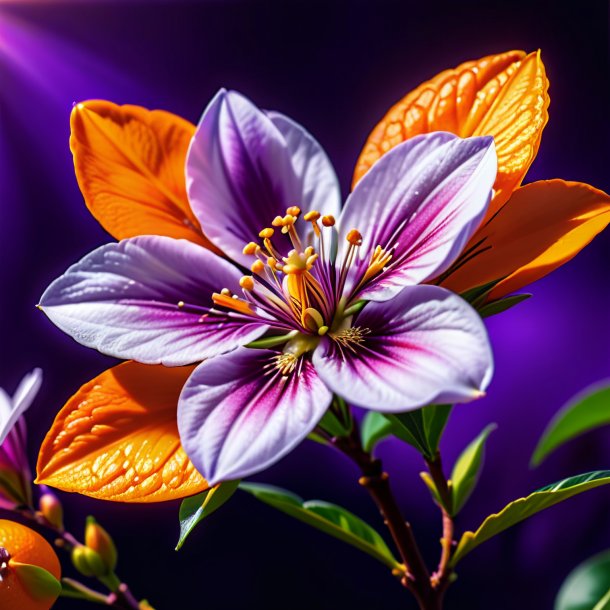 Clipart of a purple orange blossom