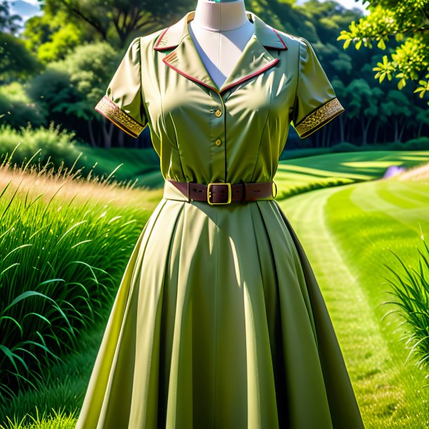 Pic of a khaki dress from grass