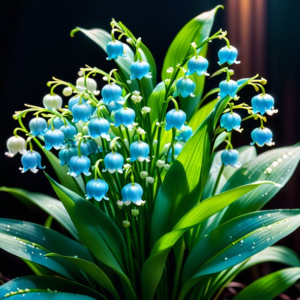 Photo of a cyan lily of the valley