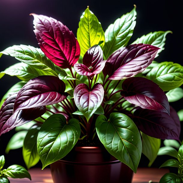 Pic of a maroon basil