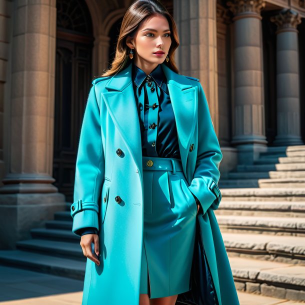 Image d'un manteau cyan de pierre