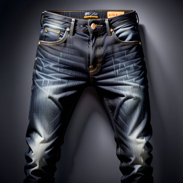 Desenho de um jeans preto de gesso