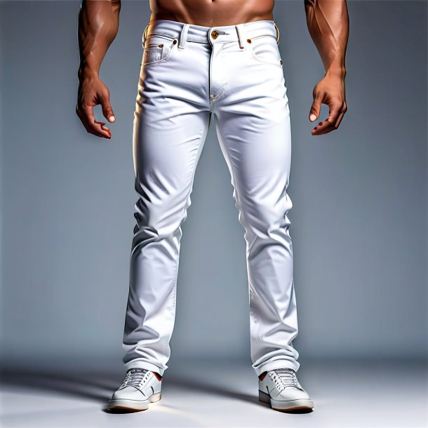 Clipart of a white jeans from iron