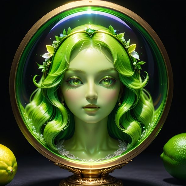 Depicting of a lime venus's looking glass