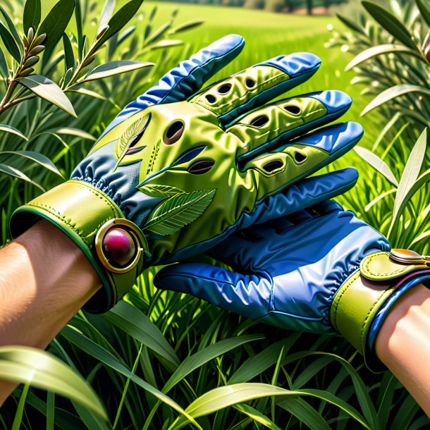 Sketch of a olive gloves from grass