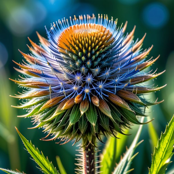 Imagem de um teasel azul