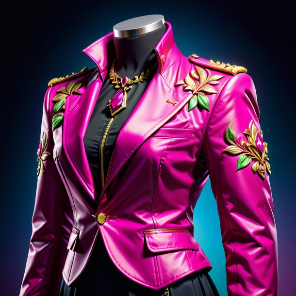 Clipart of a fuchsia jacket from clay