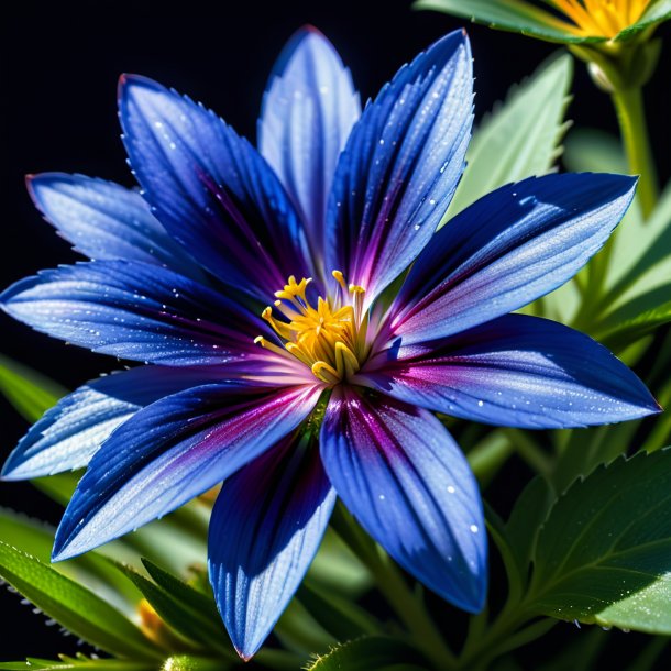 Foto de una estrella de color azul marino