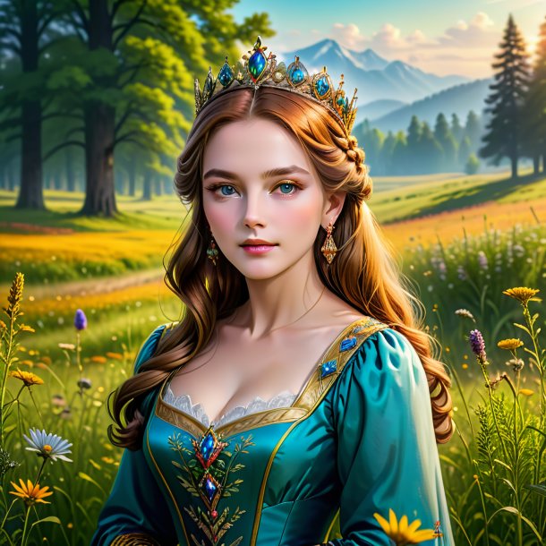 Portrayal of a olden queen of the meadow