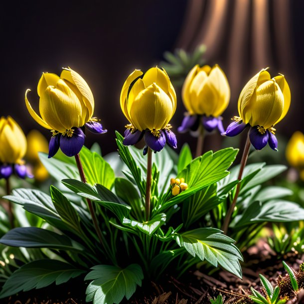 Imagery of a brown christmas aconite