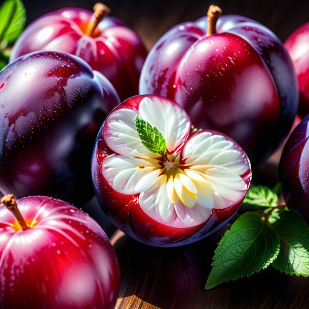 Photo of a plum peppermint