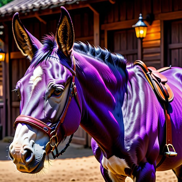 Pic of a purple waiting mule