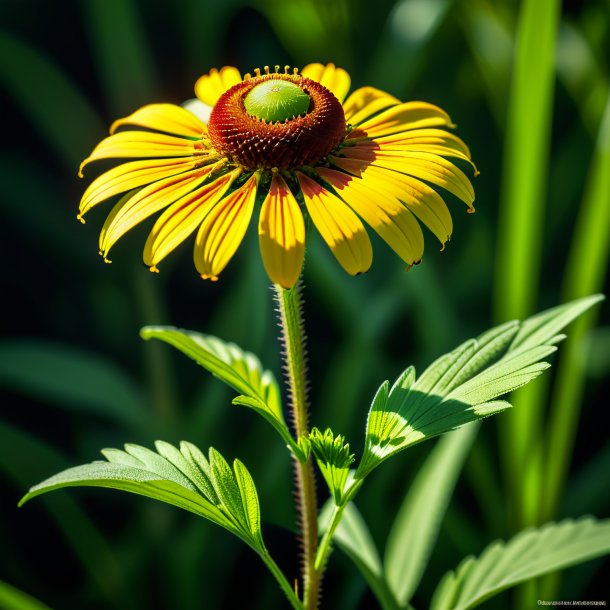 "pic of a green helenium, smooth"