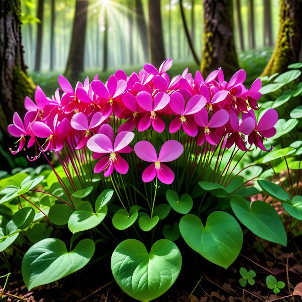 Imagery of a fuchsia wood sorrel