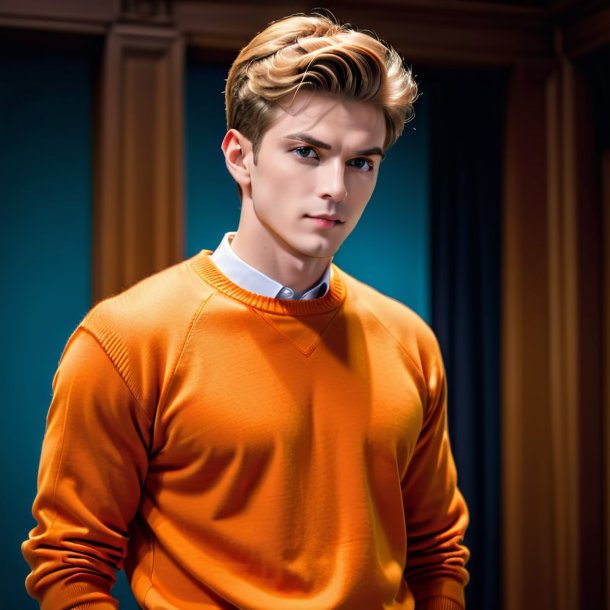 Photography of a orange sweater from gypsum