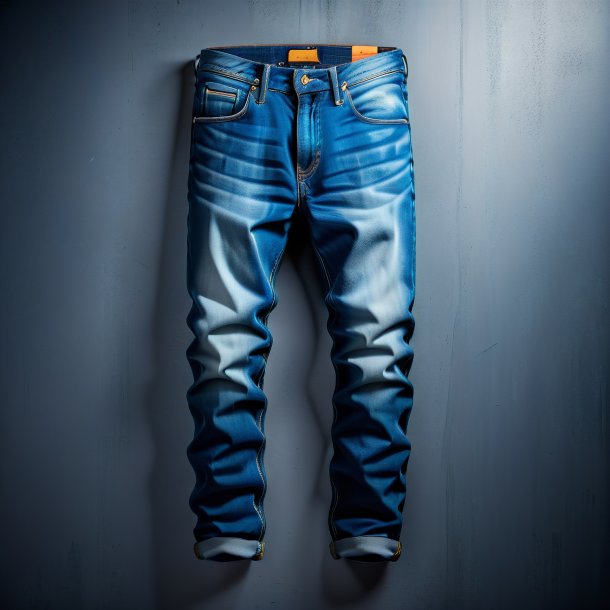 Photo of a azure jeans from concrete