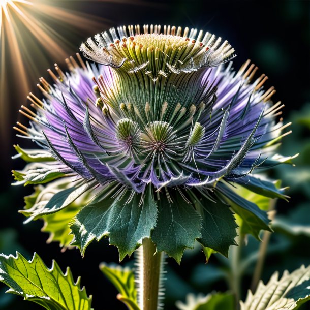 Portrait of a silver burdock