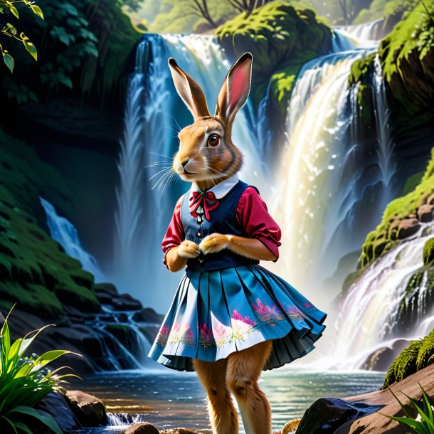 Pic of a hare in a skirt in the waterfall