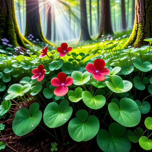 Imagery of a red wood sorrel