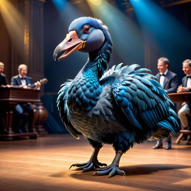 Pic of a blue dancing dodo