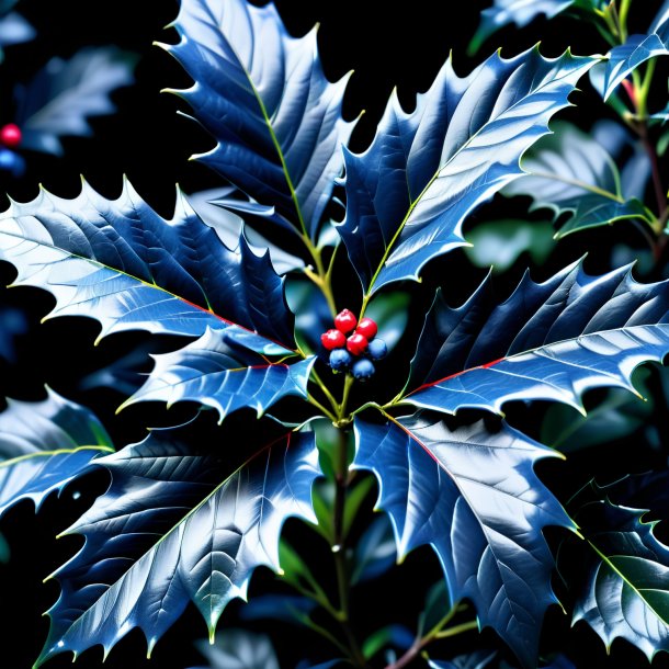 Photography of a navy blue holly