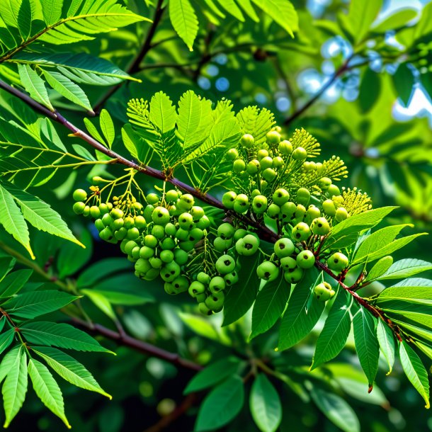 Pic of a green rowan