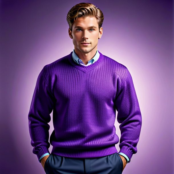 Clipart of a purple sweater from paper