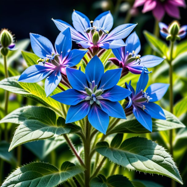 Foto de uma boragem azul