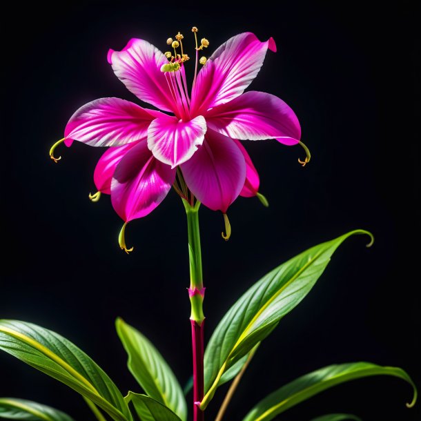 Photography of a fuchsia indian cane