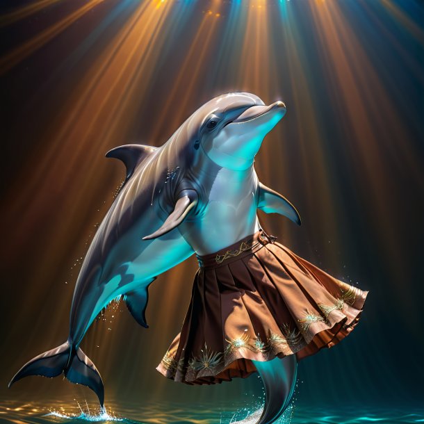 Image of a dolphin in a brown skirt