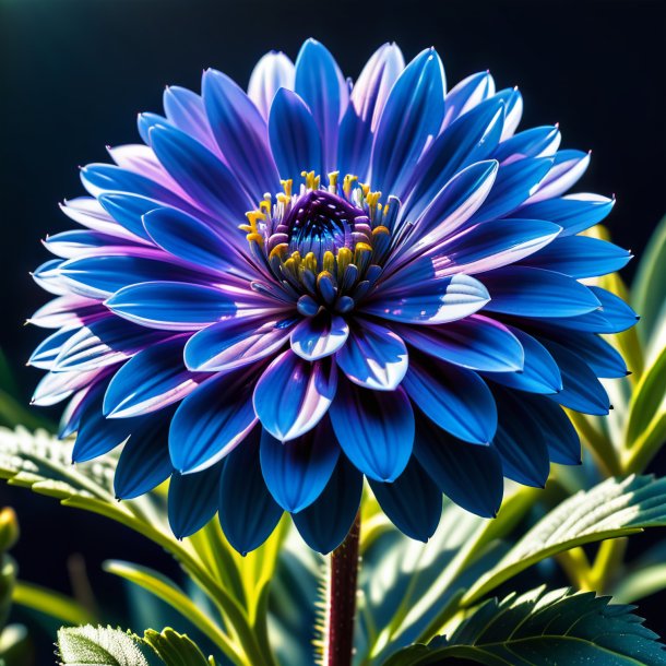 Figure of a blue xeranthemum