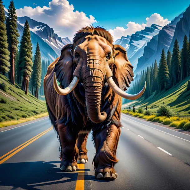 Pic of a mammoth in a trousers on the road