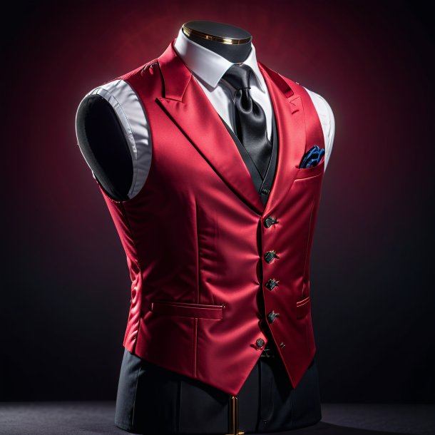 Image of a crimson vest from gypsum