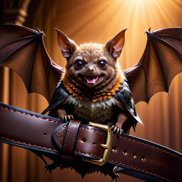 Pic of a bat in a brown belt