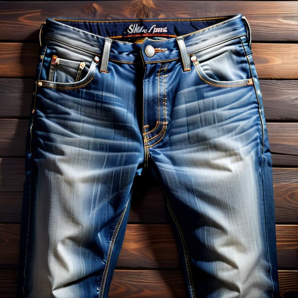 Pic of a silver jeans from wood