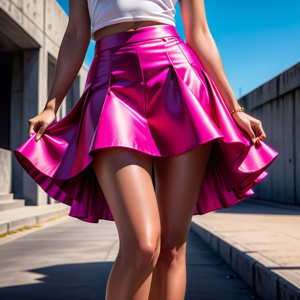 Drawing of a hot pink skirt from concrete