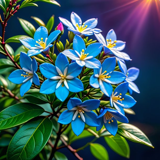 "picture of a blue jessamine, rose"