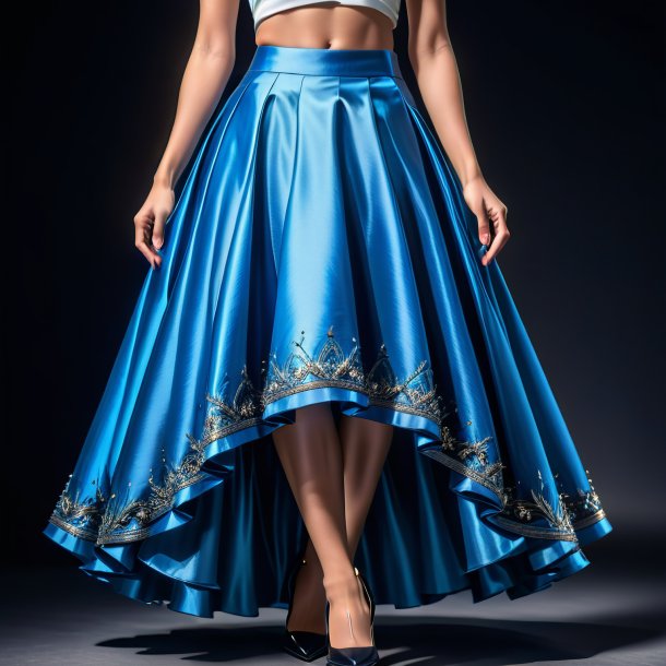 Image of a blue skirt from iron