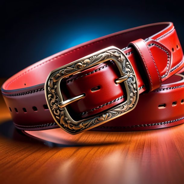 Photographie d'une ceinture rouge d'argile