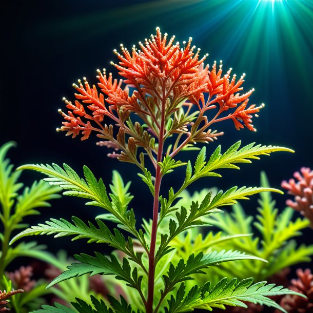 Portrait of a coral mugwort