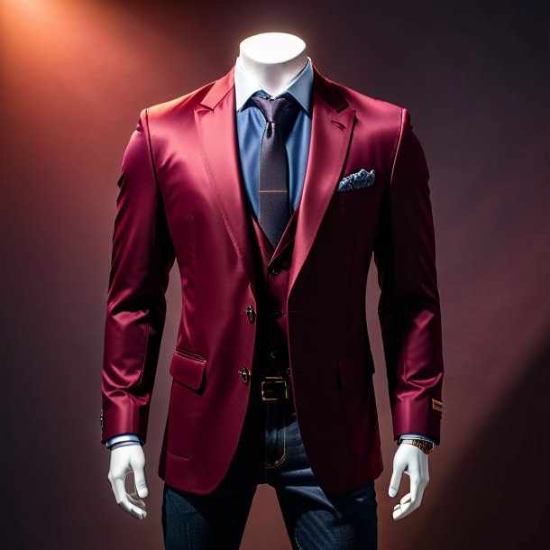 Photography of a maroon jacket from clay