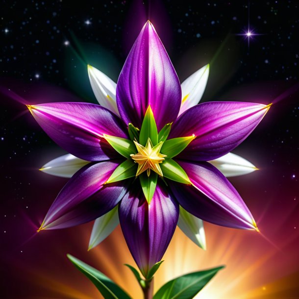 "clipart of a plum star of bethlehem, pyramidal"