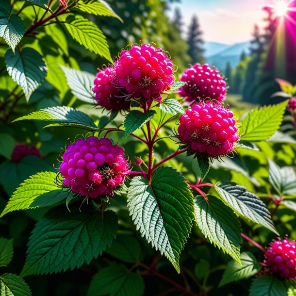 Figure of a hot pink bramble