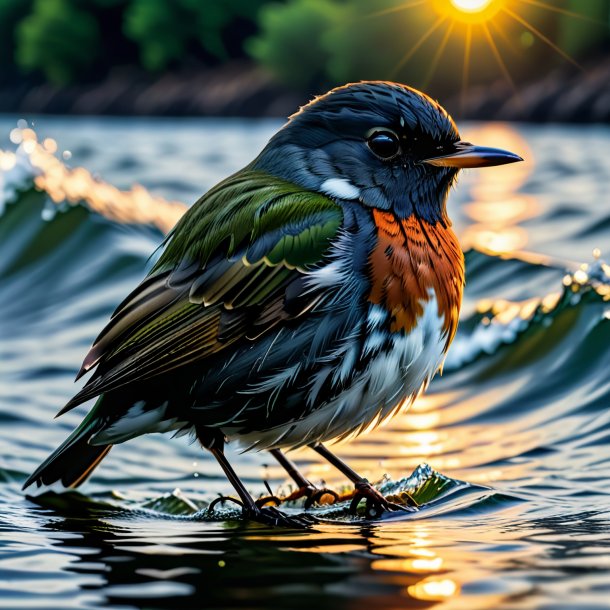 Foto de un negro wake-robin