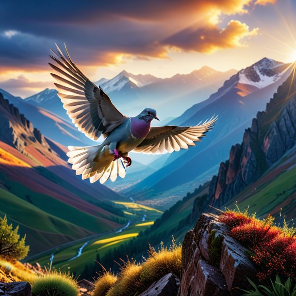 Image of a angry of a dove in the mountains