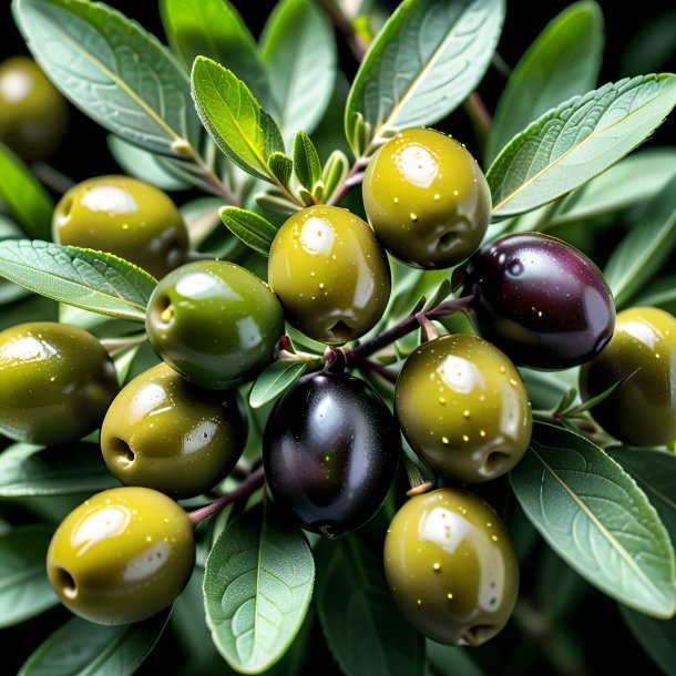 Représentant une menthe poivrée d'olive