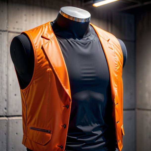 Pic d'un gilet orange de béton