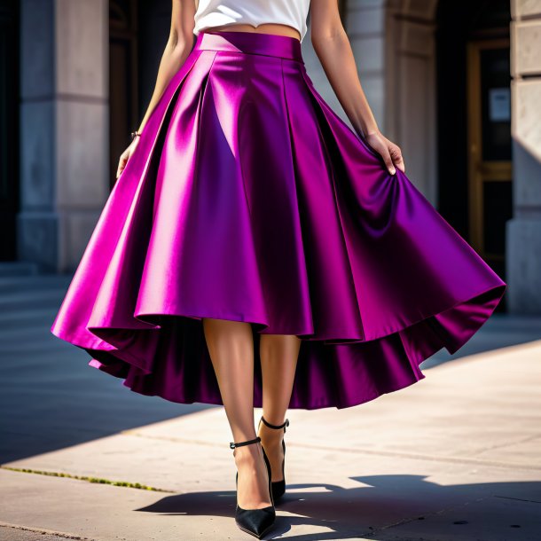 Photo of a magenta skirt from concrete