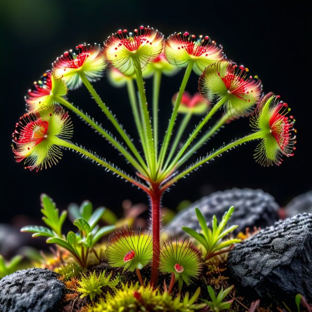 Picture of a charcoal round-leaved sundew